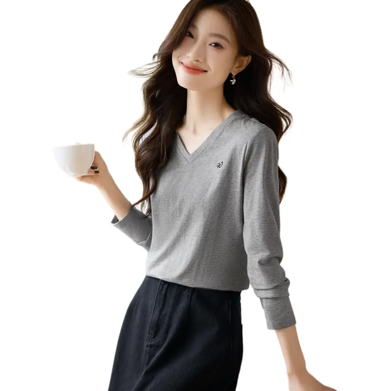 Mo Han Yi Mei T Shirt Women's Gray-4