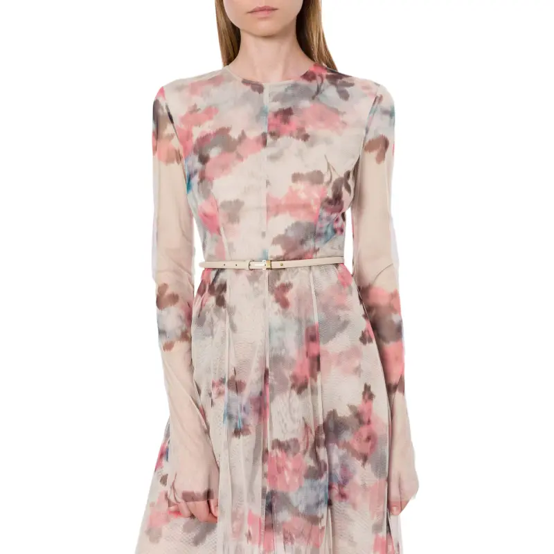 PHILOSOPHY DI LORENZO SERAFINI Flower Print Long Tulle Dress-3