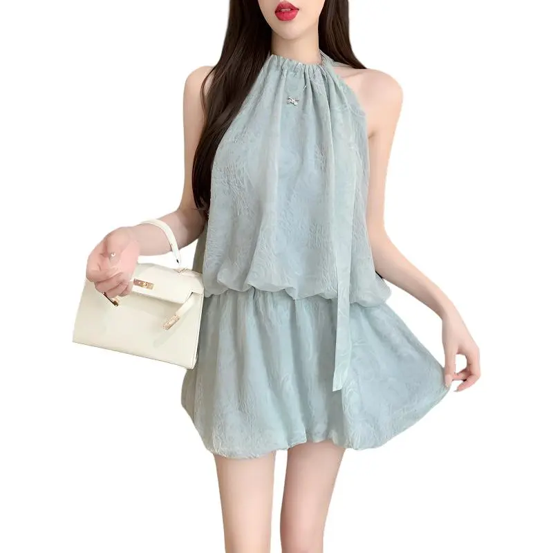 Flowers In Water Skirt Set Women's-2