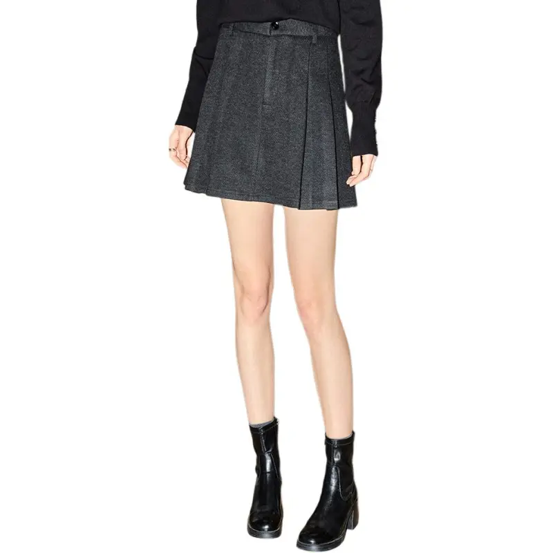 KUHNMARVIN Casual Short Skirts Women's Dark Gray-4