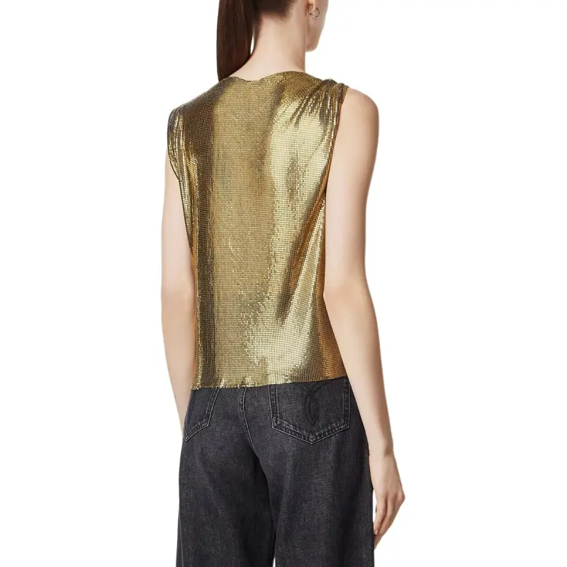 VERSACE SS25 Tank Top Women's Gold-2