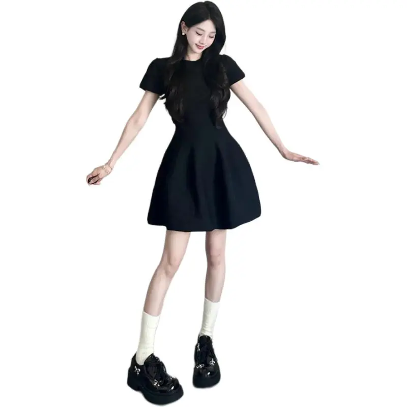 XIANSINIAO Short Sleeved Dress Women's-3