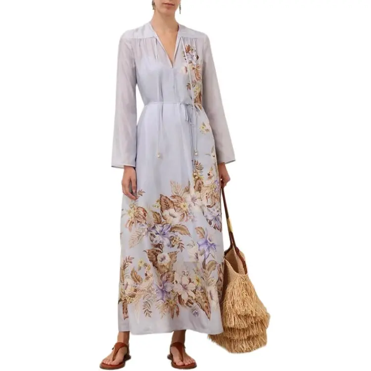 Zimmermann SS25 Long Sleeved Dress Women's Purple-3