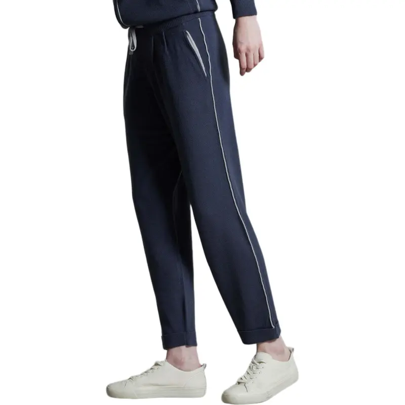 COLOMBO Knitted Sweatpants Women's Light Blue-2