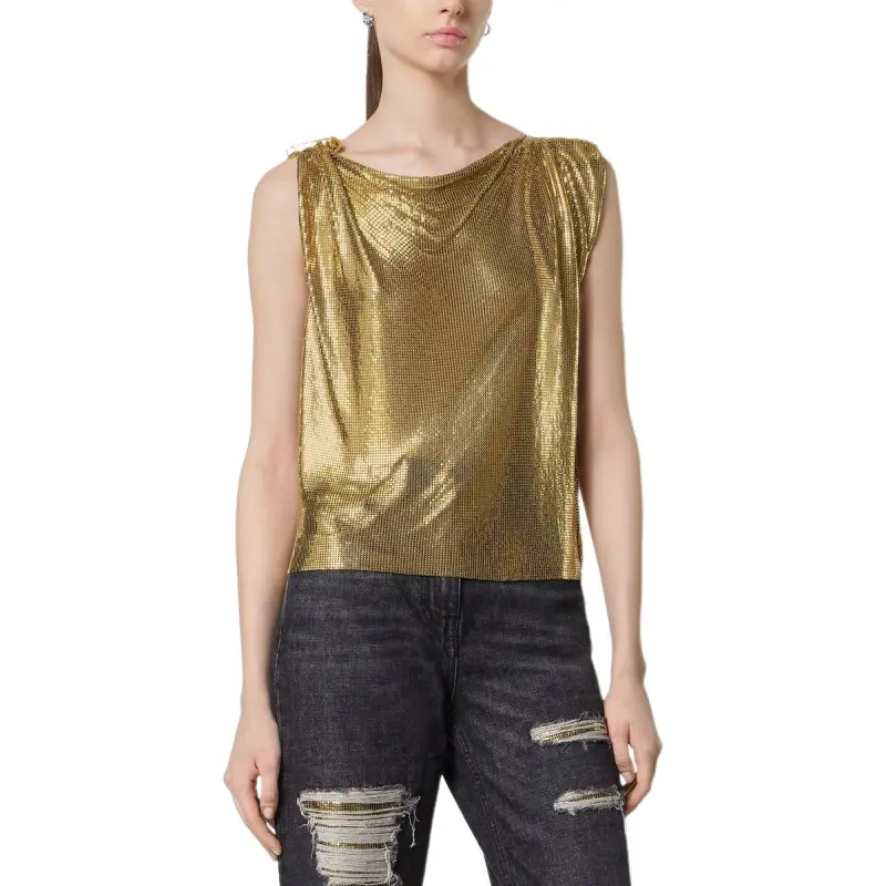VERSACE SS25 Tank Top Women's Gold-1