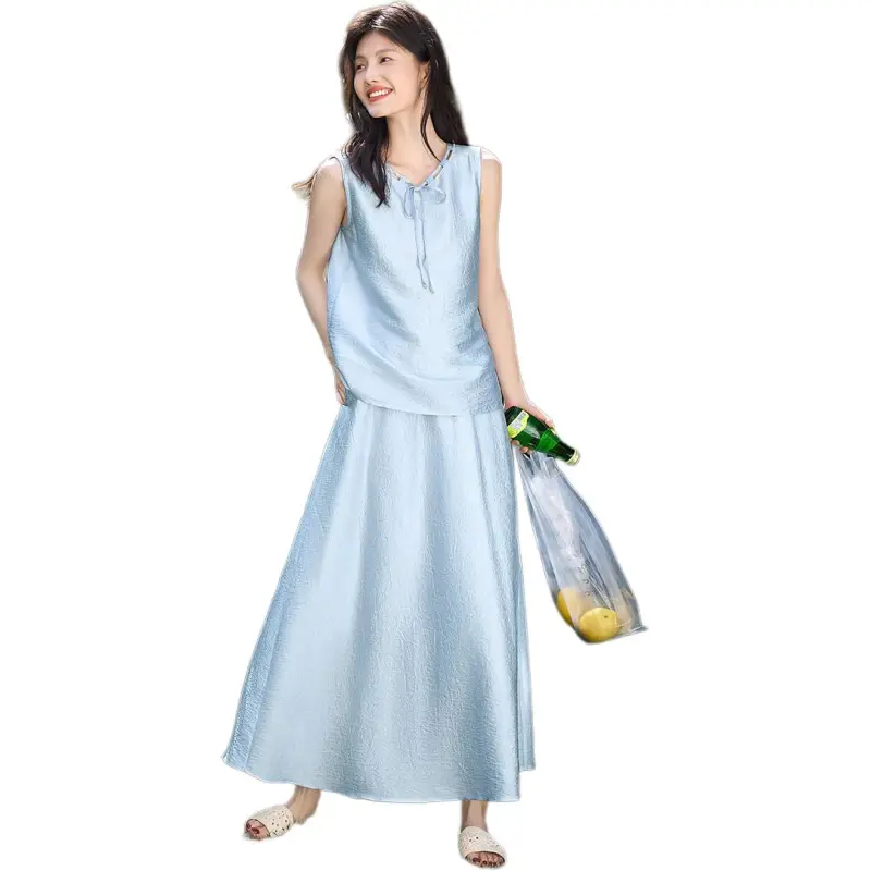 XWI Two Piece Skirt Sets Women's Ice Blue-2
