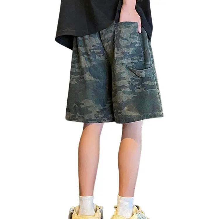 RVANGUARD Denim Shorts Unisex Army Green-2