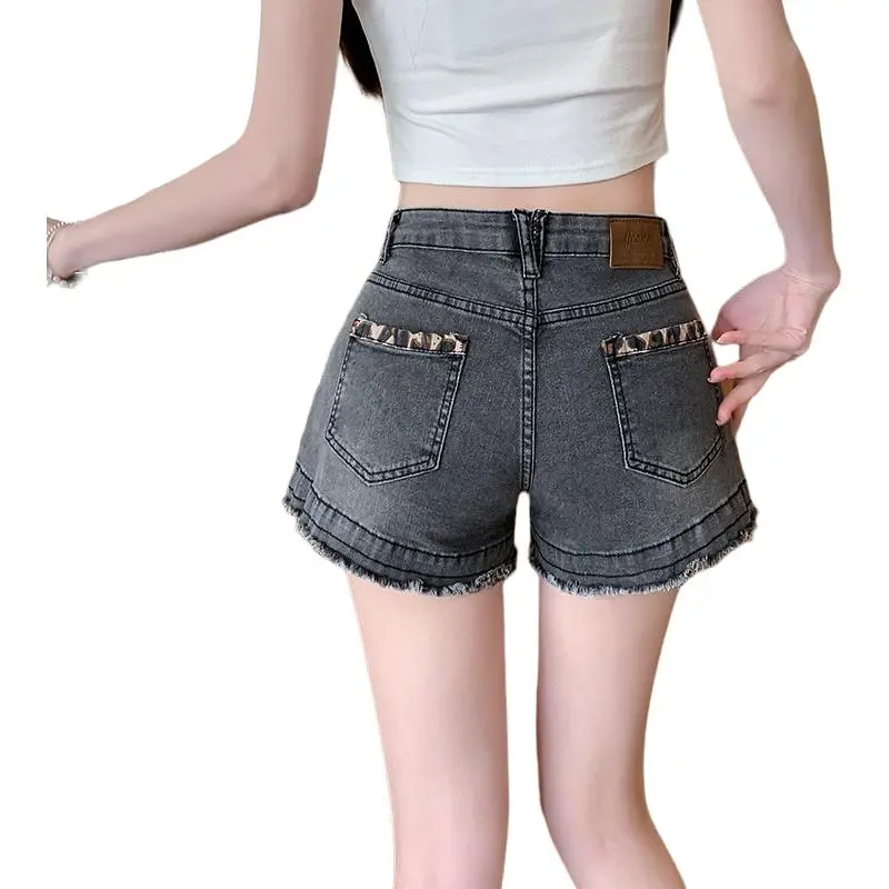 GOSO Denim Shorts Women's Black Gray Color-1