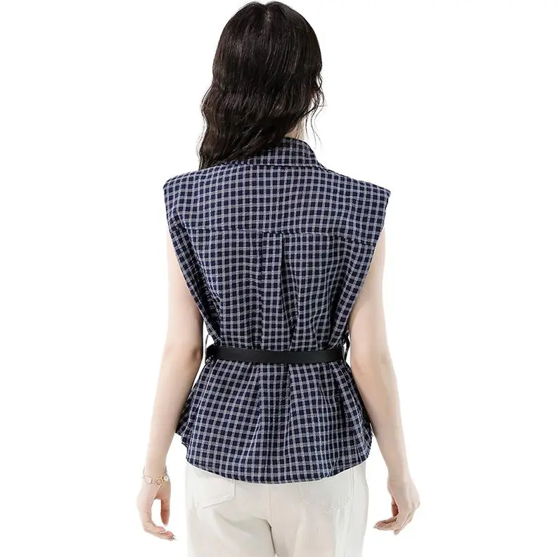 Flowers in water Shirts Women's Plaid-1