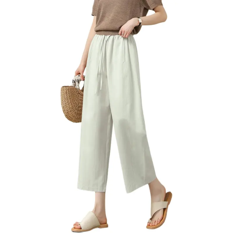 Weixi Casual Pants Women's Cream Apricot-6