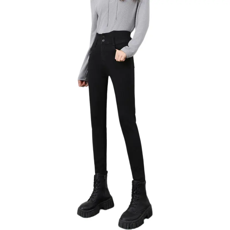 FAWENXIANGZI Jeans Women's Black-1