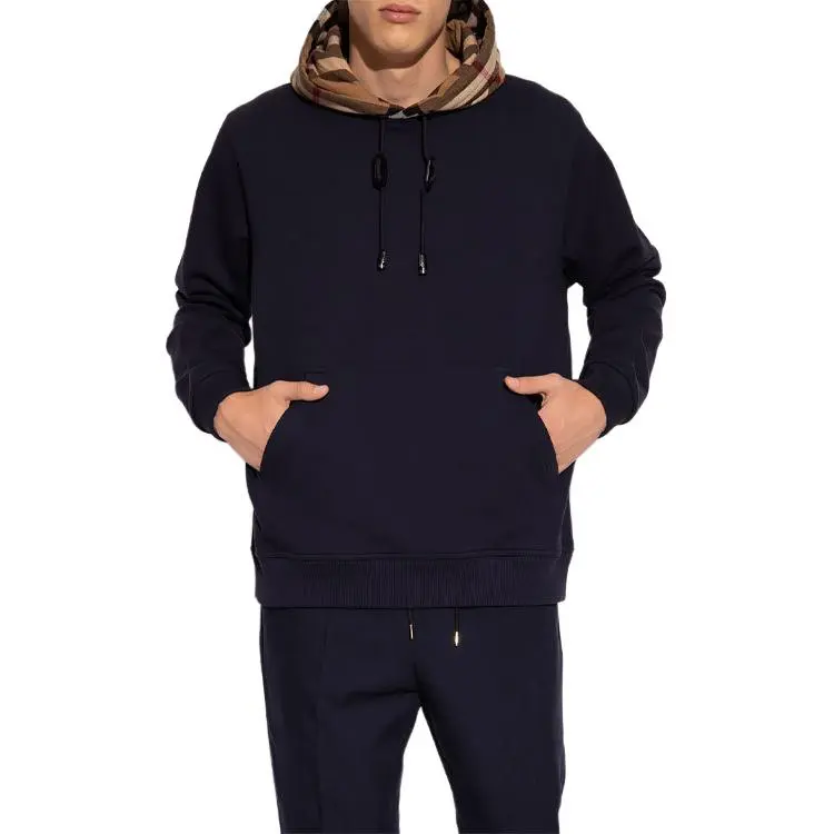 Burberry Check Hood Cotton Hoodie-2