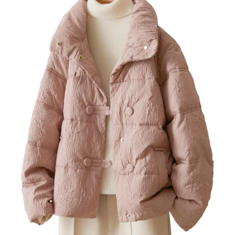 IHIMI Puffer Jacket Women's Gray Pink-1
