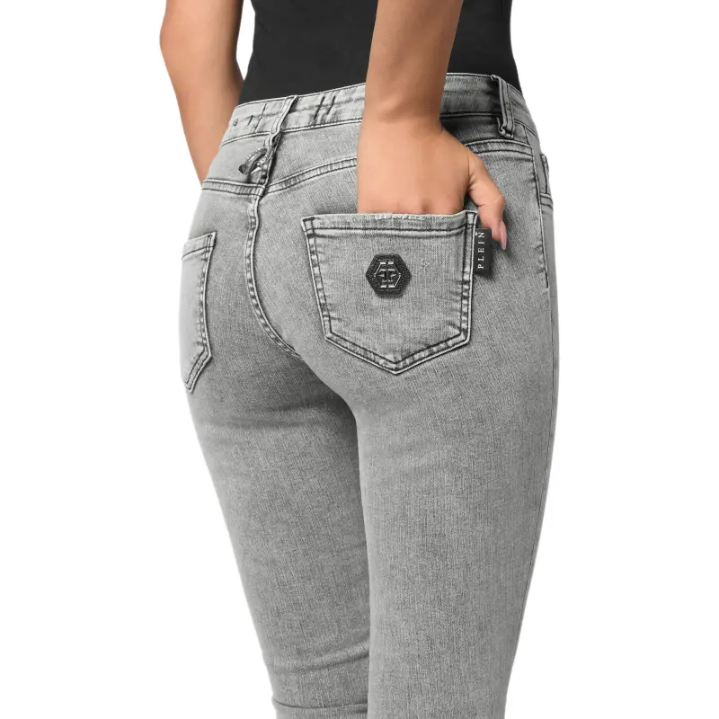 PHILIPP PLEIN Logo patch Jeggings-4