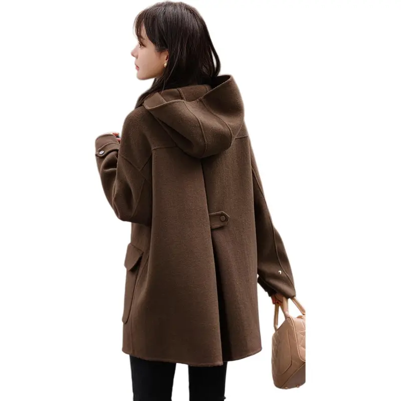 Mo Han Yi Mei Coat Women's Star Copper Coffee-5