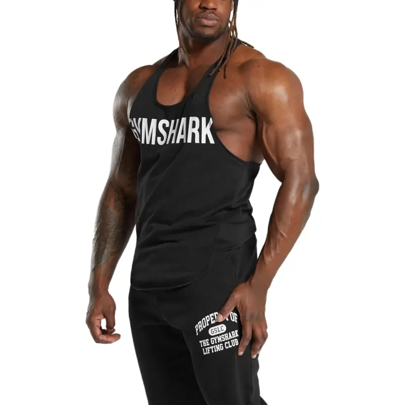 GYMSHARK Tank Tops Men Black-2