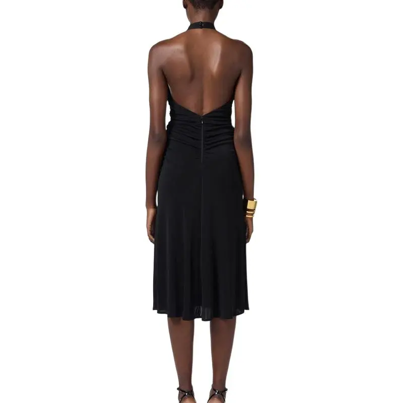 Elisabetta Franchi Logo plaque Midi Dress-3