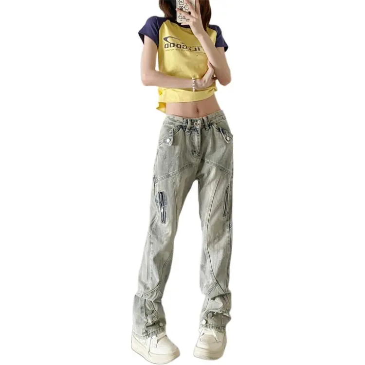 NVRFRGT Jeans Unisex Yellow Mud-2