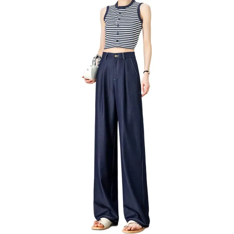 Weixi Casual Pants Women's Dark Blue-3