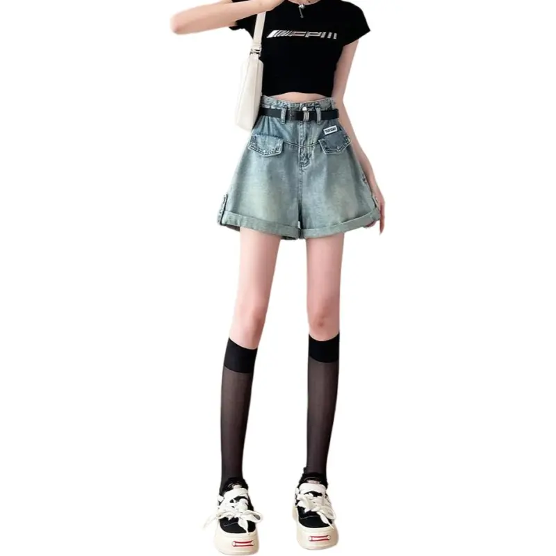 GOSO Denim Shorts Women's Blue-4