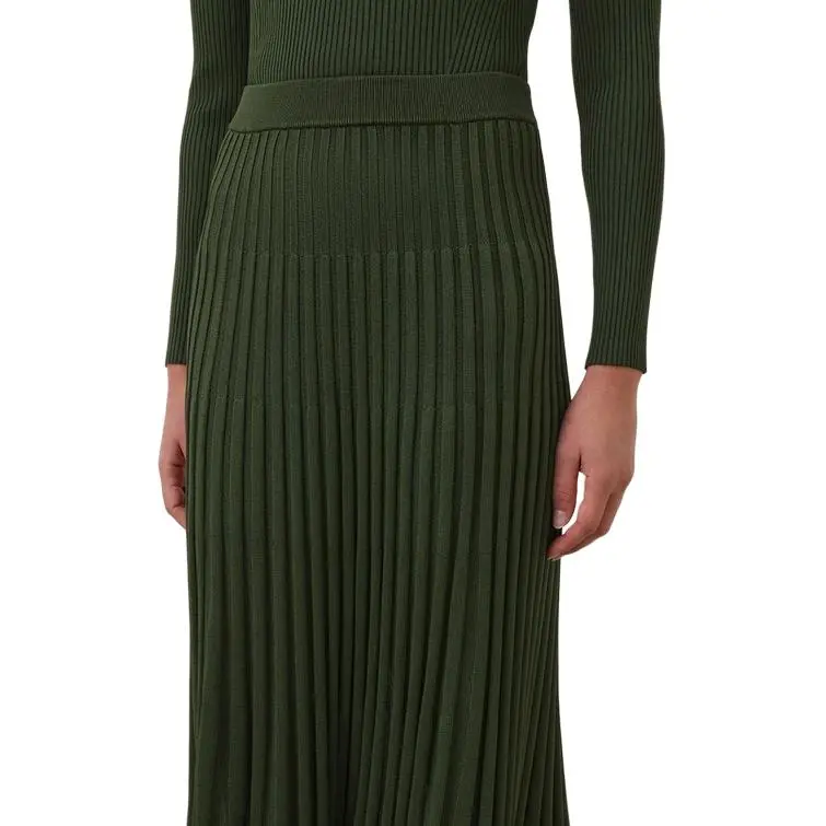 Zimmermann FW24 Knit Long Skirts Women's Green-4