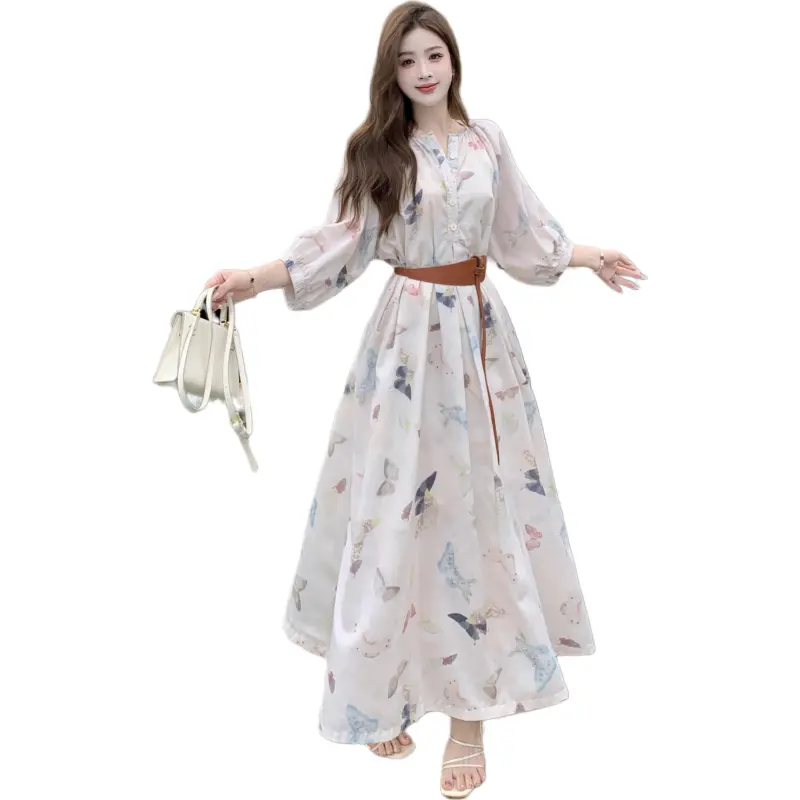 Mu Xiao Xin Long Sleeved Dress Women's-2