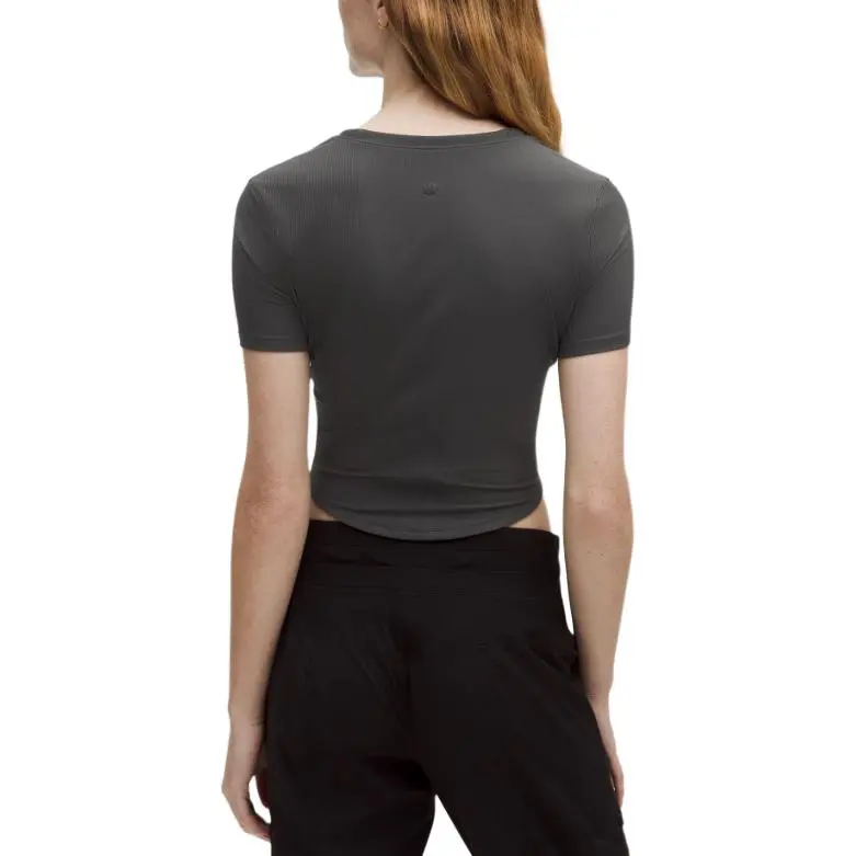 Lululemon RibbedNulu™ T Shirt Women's Graphite Gray-1