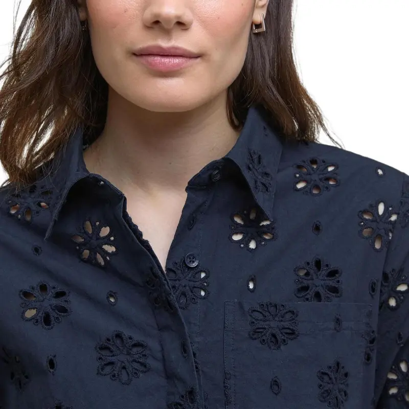 BARBOUR Long Sleeved Dress Women's Marine Blue-5