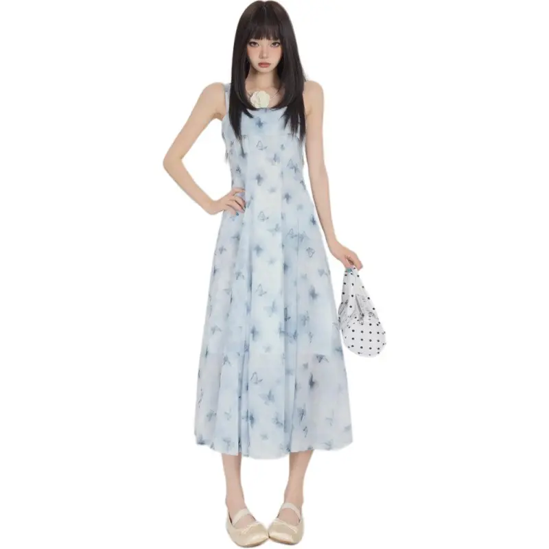 Kazakhstan Slip Dress Women's Lake Blue-2