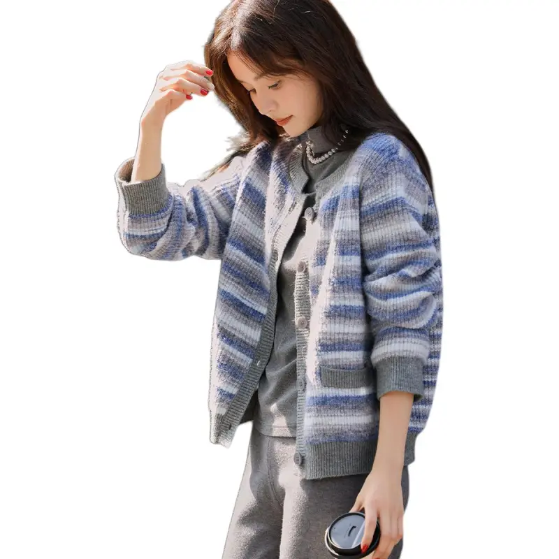 Mo Han Yi Mei Knitwear Women's Blue Gradient-6