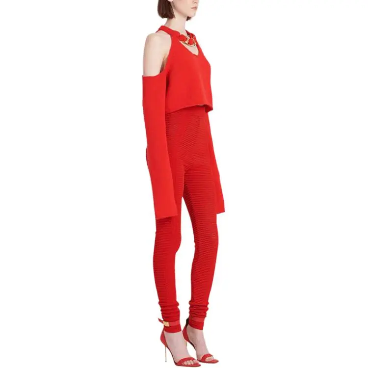 BALMAIN SS22 Sweater Women's Red-3