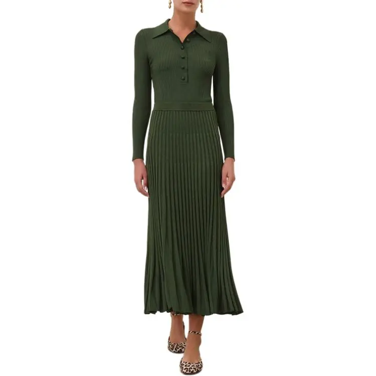 Zimmermann FW24 Knit Long Skirts Women's Green-1