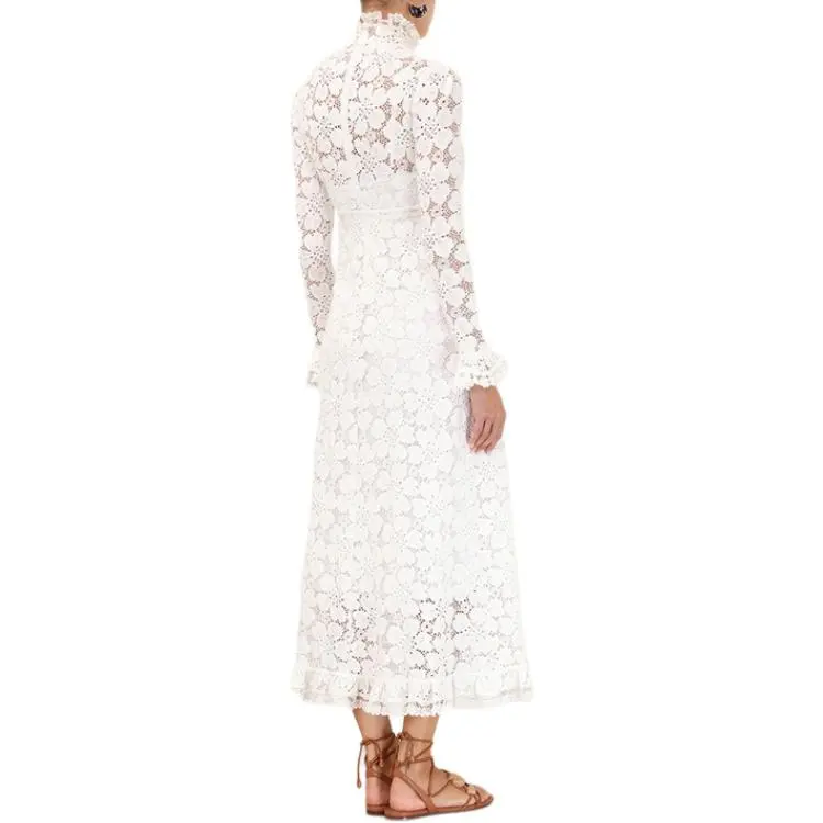 Zimmermann SS25 Spring Collection Long Sleeved Dresses Women's White-3
