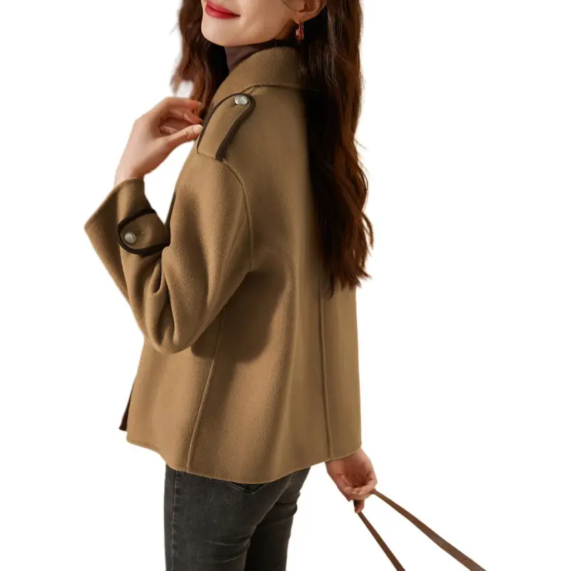 Mo Han Yi Mei Coats Women's Camel-1
