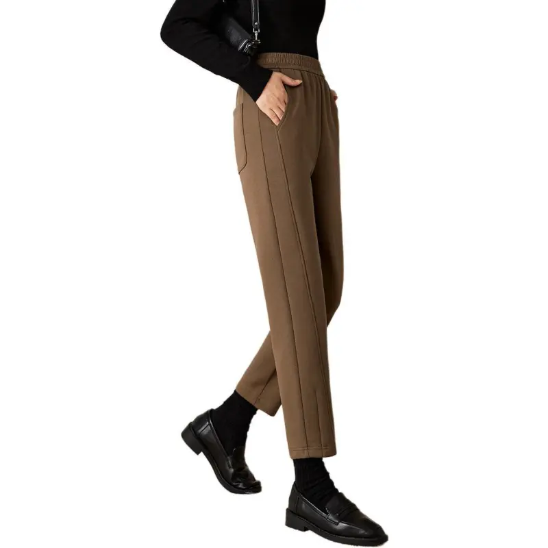Mo Han Yi Mei Casual Pants Women's Coffee-2
