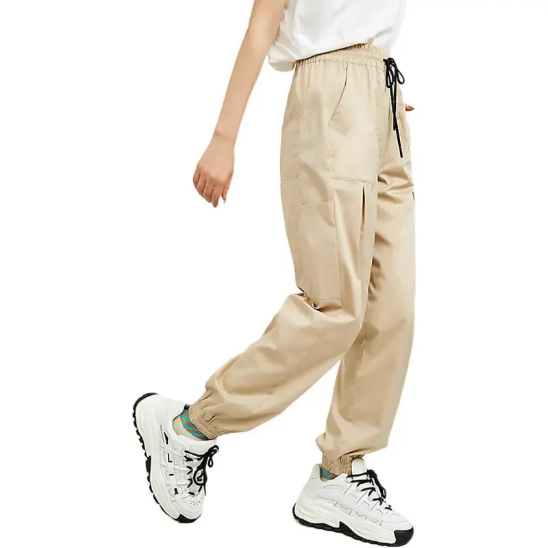 MUGUOGUOMU Casual Pants Women's Khaki-1