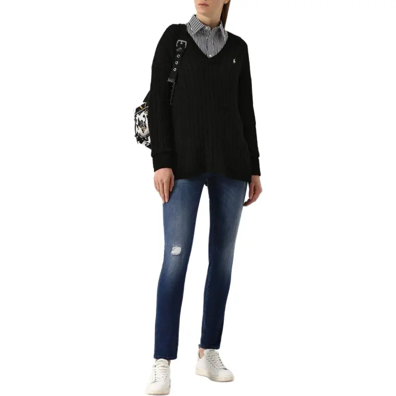 Polo Ralph Lauren Shirt Women's Black Gray-3