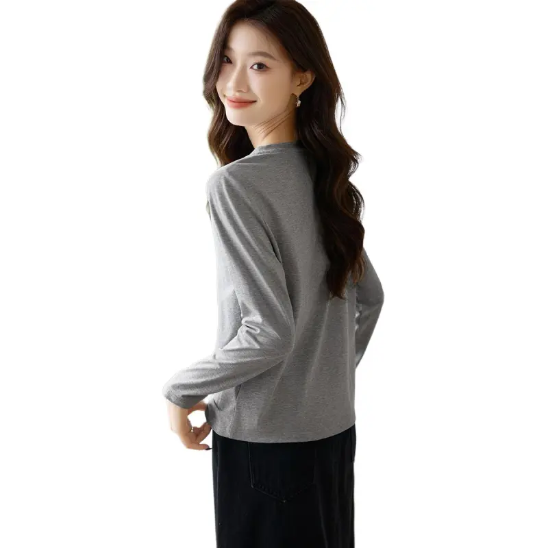 Mo Han Yi Mei T Shirt Women's Gray-5