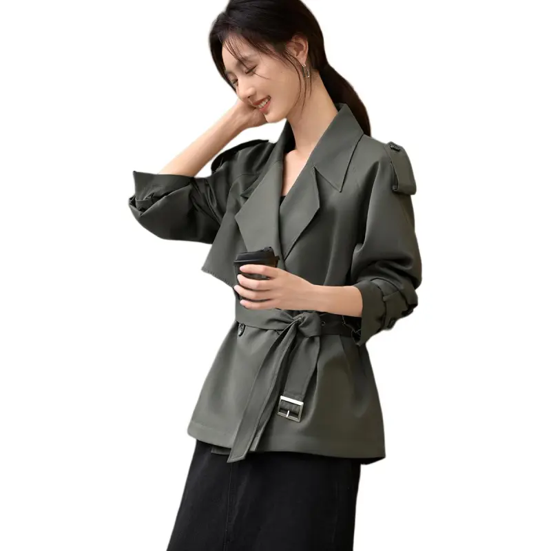 XWI Trench Coat Women's Pine Lime Green-3