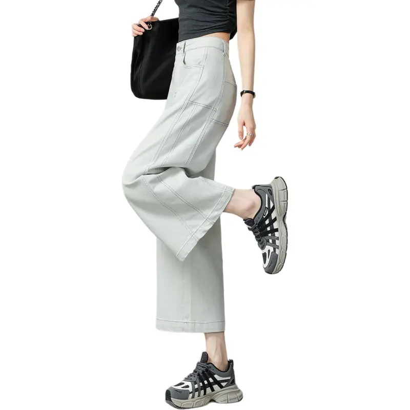 Weixi Jeans Women's Seaweed White-4