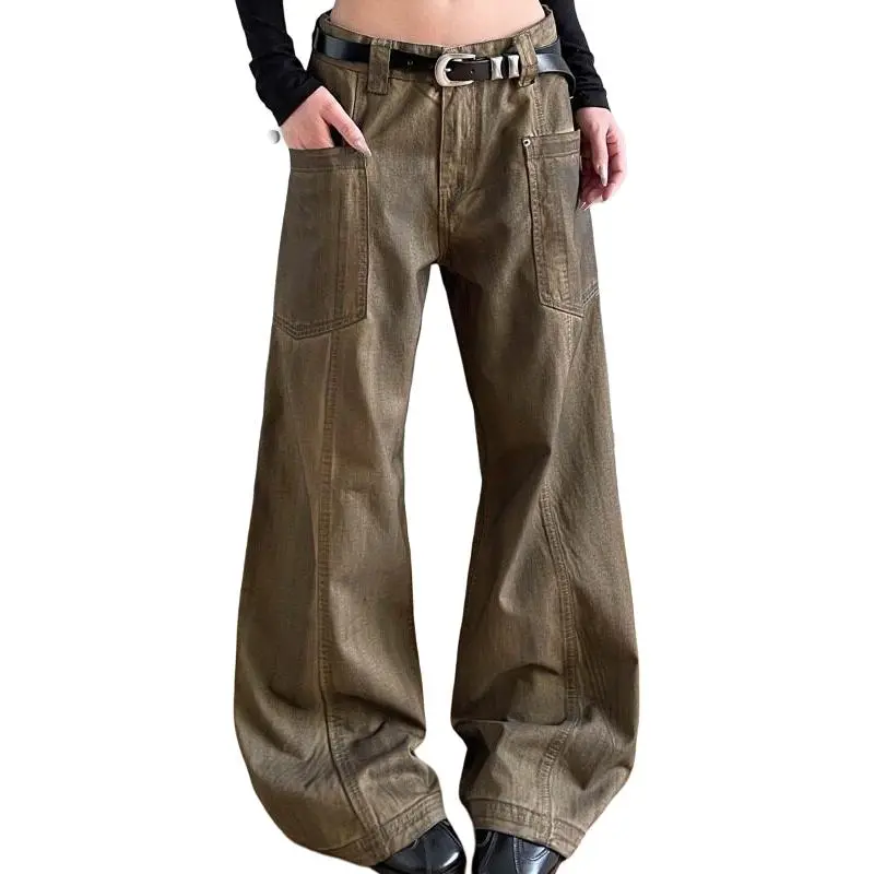 PVPVPV Casual Pants Unisex Dark Brown-3