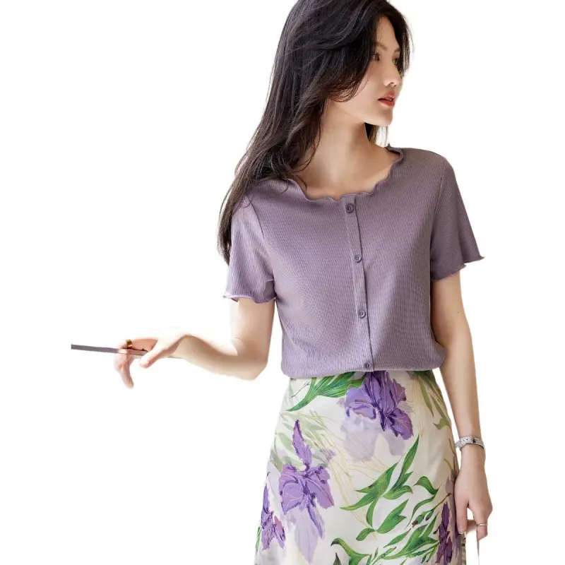 XWI T Shirt Women's Lavender Purple-4