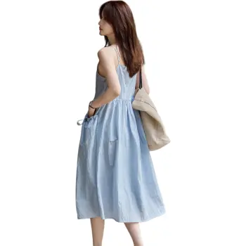 A Paradise For Awakening Slip Dress Women's Blue