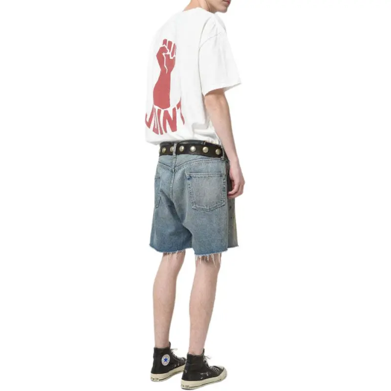 Bowwow SS25 DENIM CUT OFF SHORTS Denim Shorts Unisex-3