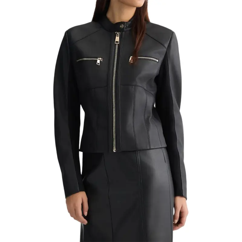 LIU·JO Leather Biker Jacket-2