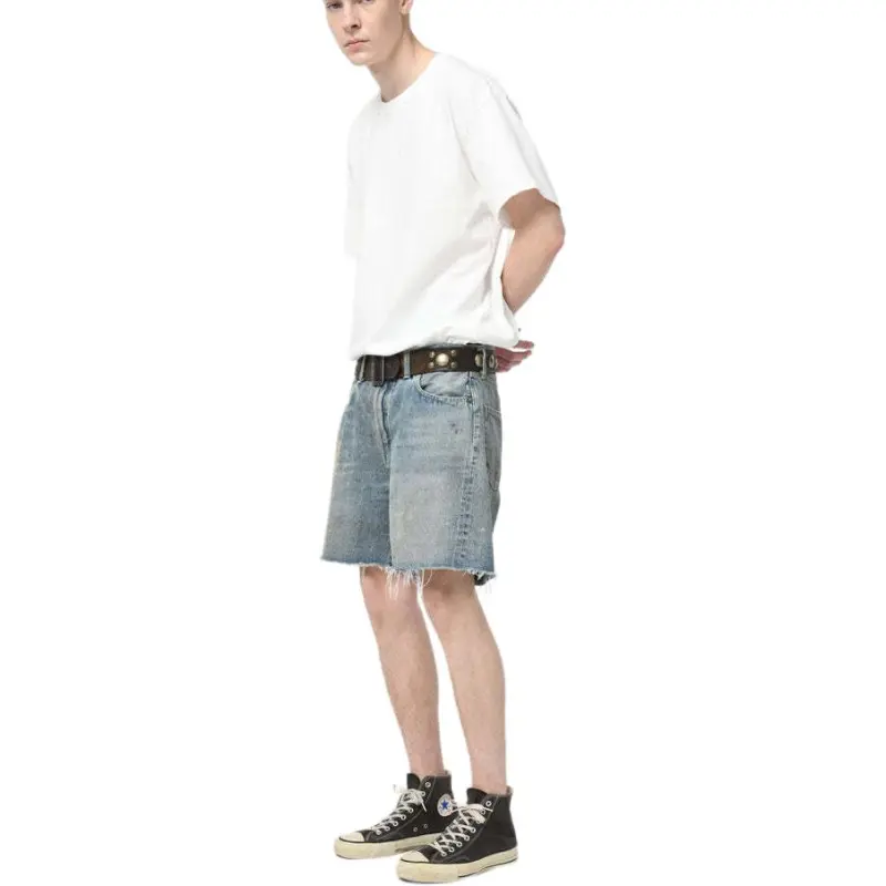 Bowwow SS25 DENIM CUT OFF SHORTS Denim Shorts Unisex-2
