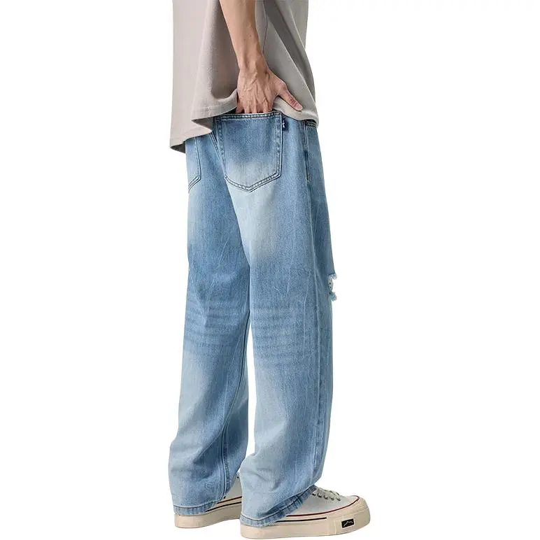 SONGS ALONG Jeans Unisex Colorful Blue-1