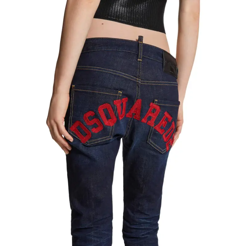 DSQUARED 2 Logo embroidered Skinny Jeans-4