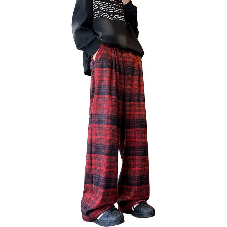BEAR UNION Casual Pants Unisex Red-3