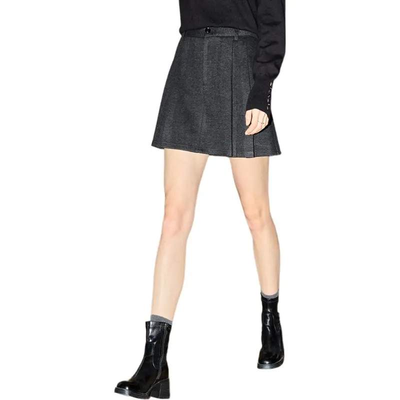 KUHNMARVIN Casual Short Skirts Women's Dark Gray-5